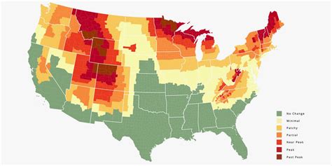 This Fall Foliage Map Predicts Exactly When the Leaves Will Change in ...