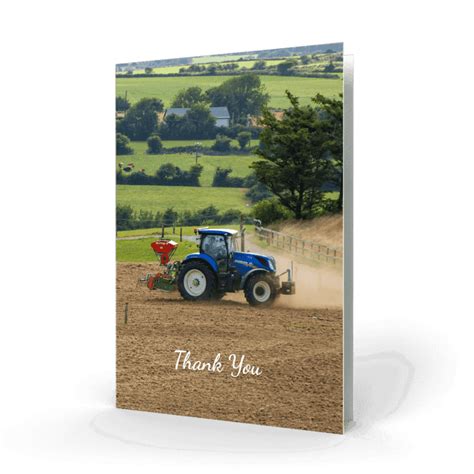 Farming with Tractor Thank You - Acknowledgment Card