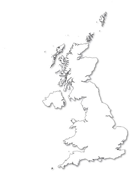 Printable Blank Uk Map