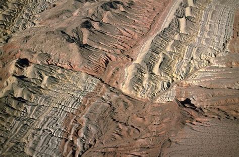 Aerial view of strike-slip fault, southern Nevada, by Marli Bryant Miller | Geology, Geology ...