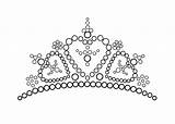 Tiara With diamond coloring Page For Girls Printable Free  Coloring sketch template