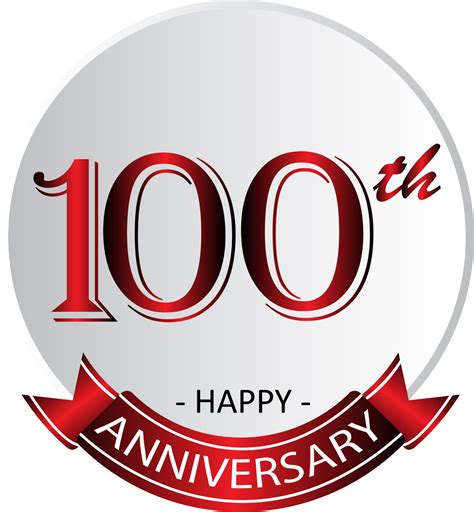 100th anniversary celebration label 13836163 PNG