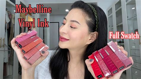 Maybelline Superstay Vinyl Ink Review |Swatches (10 shades) - YouTube