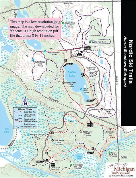 Huron Meadows Metropark - Ski Trails