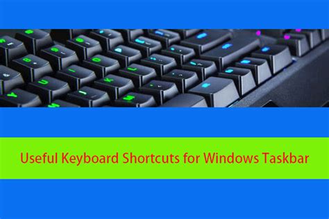 Useful Keyboard Shortcuts for Windows Taskbar - MiniTool