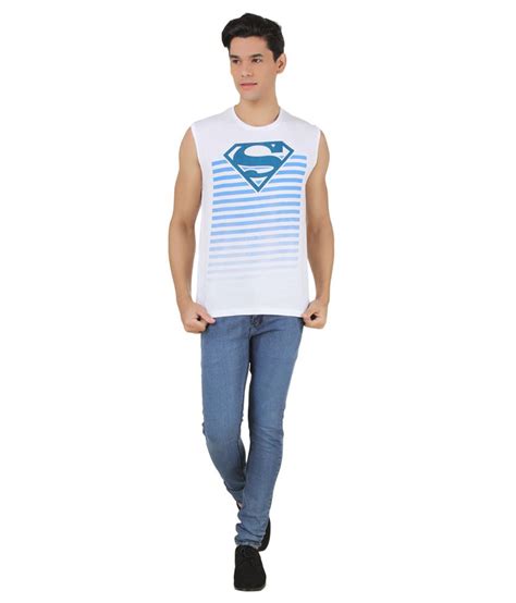 Superman White Printed T-Shirt - Buy Superman White Printed T-Shirt Online at Low Price ...