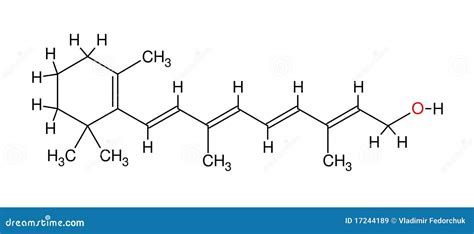 Structural Formula Of Retinol Royalty Free Stock Images - Image: 17244189