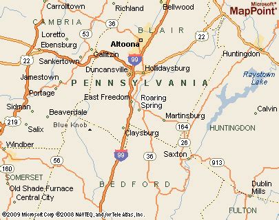 Roaring Spring, Pennsylvania Area Map & More