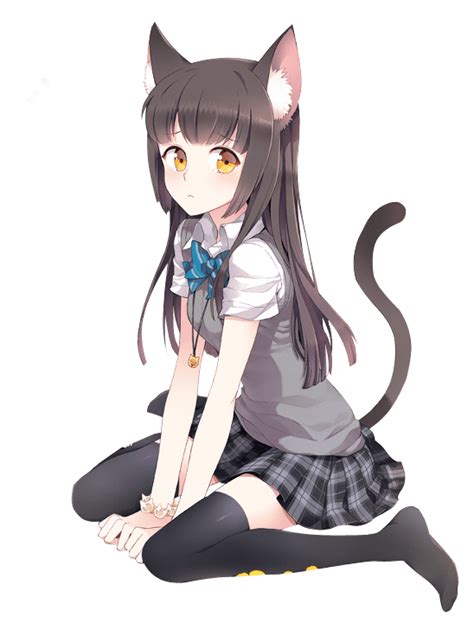 Cat Girl School Uniform transparent PNG - StickPNG