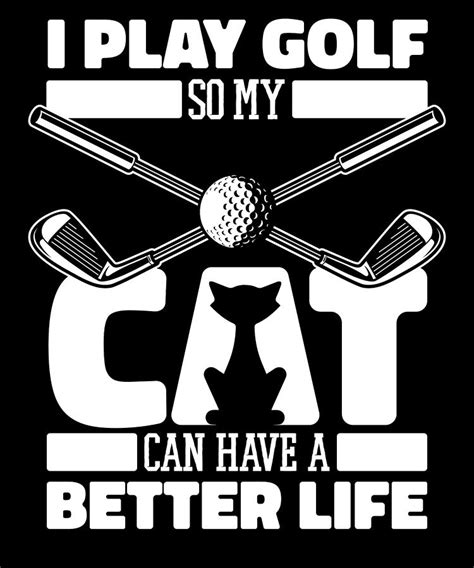 Golf Cat Golfer - Golfing Golf Digital Art by Crazy Squirrel - Fine Art America