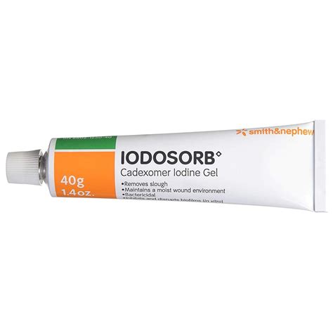 Smith & Nephew IODOSORB Cadexomer Iodine Gel Tube, SN 6602125040, 40 g ...