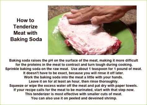 How to tenderize meat with baking soda