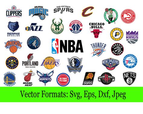 NBA logo Pack SVG File – Vector Design in, Svg, Eps, Dxf, PDF and Jpeg ...