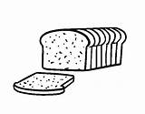 Bread Slice Drawing Sketch Coloring Page sketch template