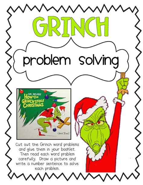 Grinch Proble Solving Activity.pdf | Christmas teaching, Holiday lessons, Christmas classroom