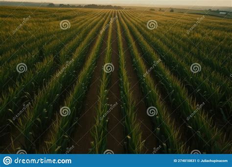 Cornfield Aerial View. AI Generated Stock Illustration - Illustration ...