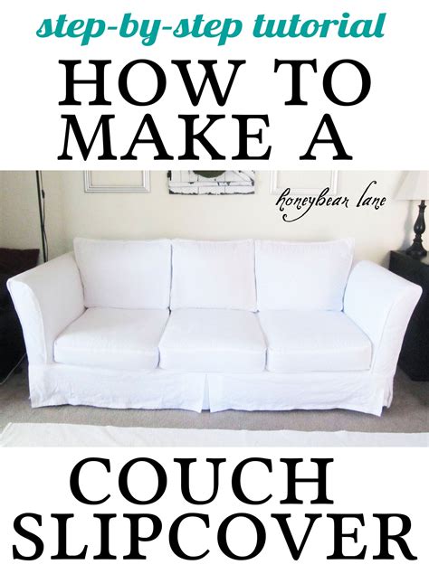 How to Make a Slipcover Part 2: Slipcover Reveal! | Diy sofa cover ...