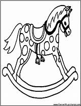 Rocking Horse Coloring Page sketch template