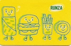 Gift Card: Runza Food Caricatures (Restaurants, United States of America) (Runza) Col:US-R-Runza-007