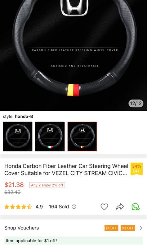 Honda Wheel Cover, Car Accessories, Accessories on Carousell