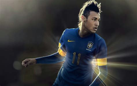 Neymar blue Brazil jersey wallpaper (2) - Neymar Wallpapers