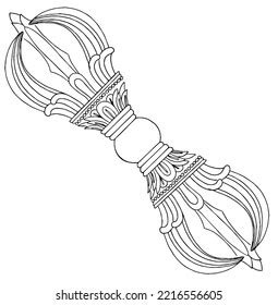 Vajra Ritual Mythological Weapon Hinduism Tibetan Stock Vector (Royalty ...