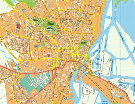 Szczecin EPS map. EPS Illustrator Map | Vector World Maps