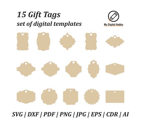 SVG Gift Tag Template, Cricut Gift Tags, Christmas Tags Svg, Price ...