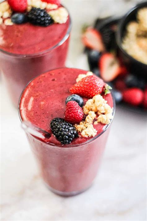 Coconut Water Smoothie Recipe with Berries | Grateful Grazer