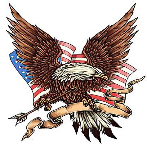 Large Flying American Flag Tattoo Bald Eagle With Talons Out Wall Décor | ubicaciondepersonas ...