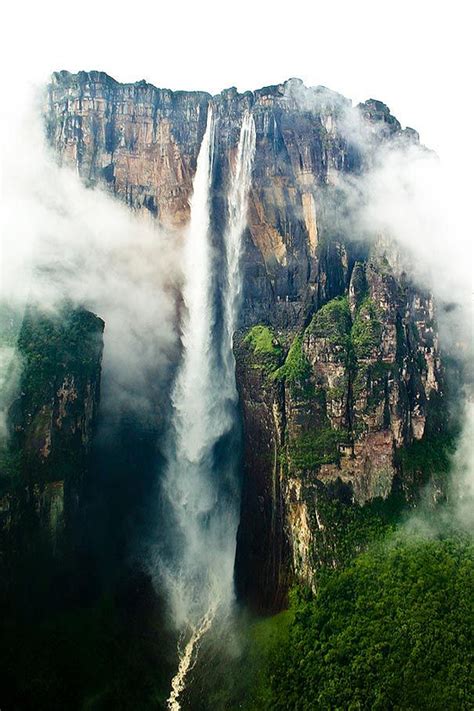 El Salto Ángel es la cascada de agua más alta del mundo, con una altura ...