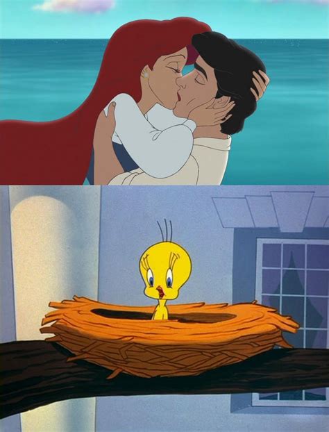 Tweety talks about Ariel and Prince Eric's kiss by polskienagrania1990 ...