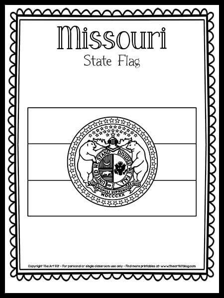 Mo State Symbols Coloring Pages