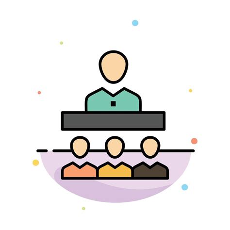 Meeting Team Teamwork Office Abstract Flat Color Icon Template 13553311 Vector Art at Vecteezy