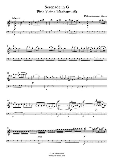 Eine kleine Nachtmusik, K. 525 - I. Allegro (Mozart) - Violin Sheet Music