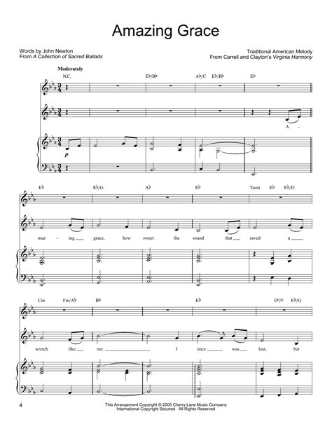 Amazing Grace by Traditional American Melody Sheet Music for Vocal Duet at Sheet Music Direct