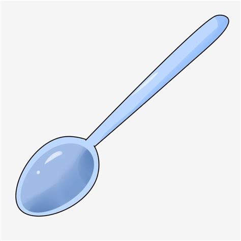 Blue Spoon Clipart Transparent PNG Hd, Beautiful Cartoon Blue Spoon ...