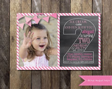 2nd Birthday Invitations For Girls - Invitation Design Blog