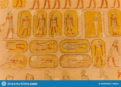 LUXOR, EGYPT - FEB 20, 2019: Wall of Ramesses IV Tomb in the Valley of ...