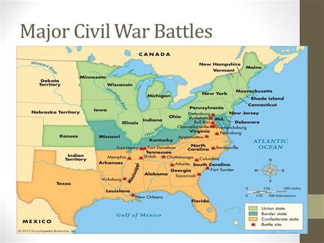 Civil War Battles Map Worksheet