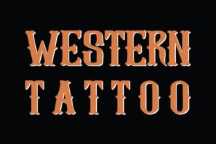 Western Tattoo Font by GraphicsNinja · Creative Fabrica