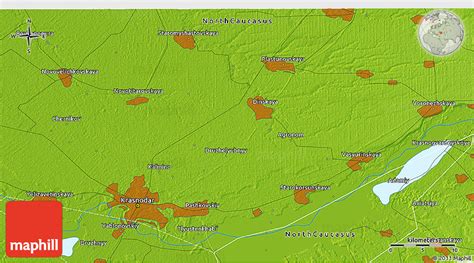 Physical 3D Map of Krasnodar