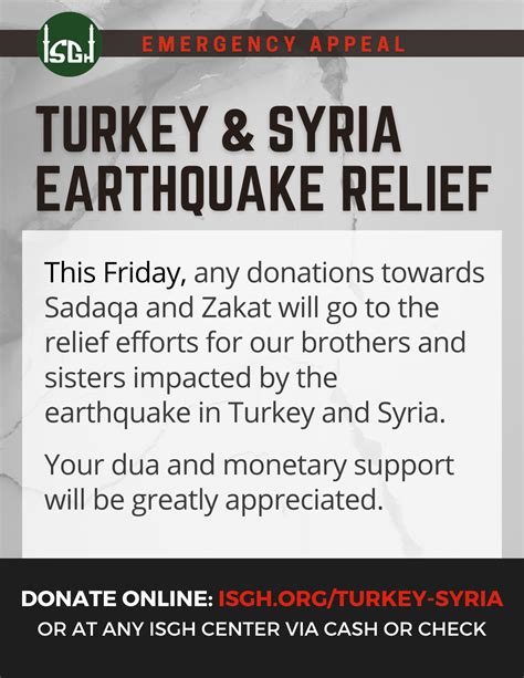 Turkey & Syria Earthquake Relief – Donate – Islamic Society Greater Houston