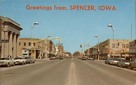 View of Downtown Street Spencer, IA