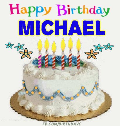 Happy Birthday MICHAEL cakes gif - HBDAY.ART