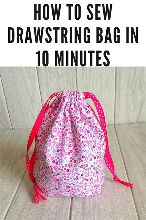 How to Make a Drawstring Bag ( Easy Sewing Project) | Sewing easy diy, Easy sewing projects ...