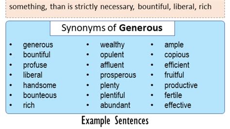 99 Synonyms Antonyms For GENEROUS, 45% OFF