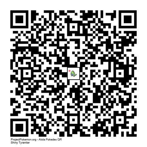 248 - Shiny Tyranitar.png - Generation 7 - QR Codes - Project Pokemon ...