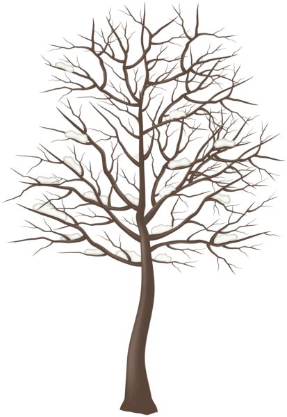 Winter Snowy Tree Clip Art Image