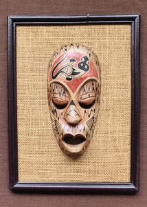 Home Decor: Wall Art: Aboriginal wooden carved, hand painted mask moun – TAMARA HOME DECOR